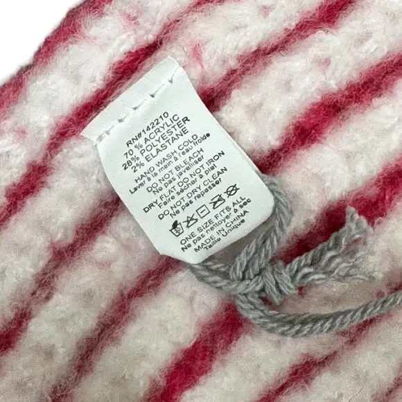 Mer Sea Oh So Cozy Scarf New NWT Multicolor Stripe Blue Green Red Pink Soft Warm - Picture 7 of 9